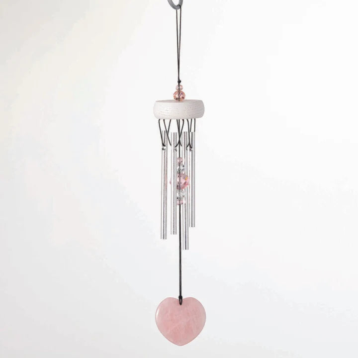Rose Quartz Heart Chime – Mulhearn Flowers Llc, West Monroe LA