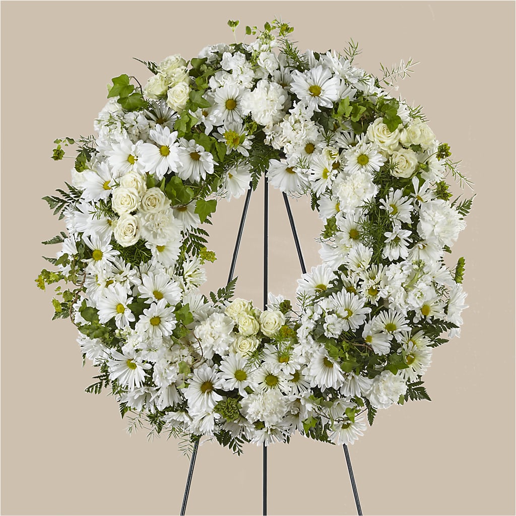 Faithful Wishes Wreath – Mulhearn Flowers Llc, West Monroe LA