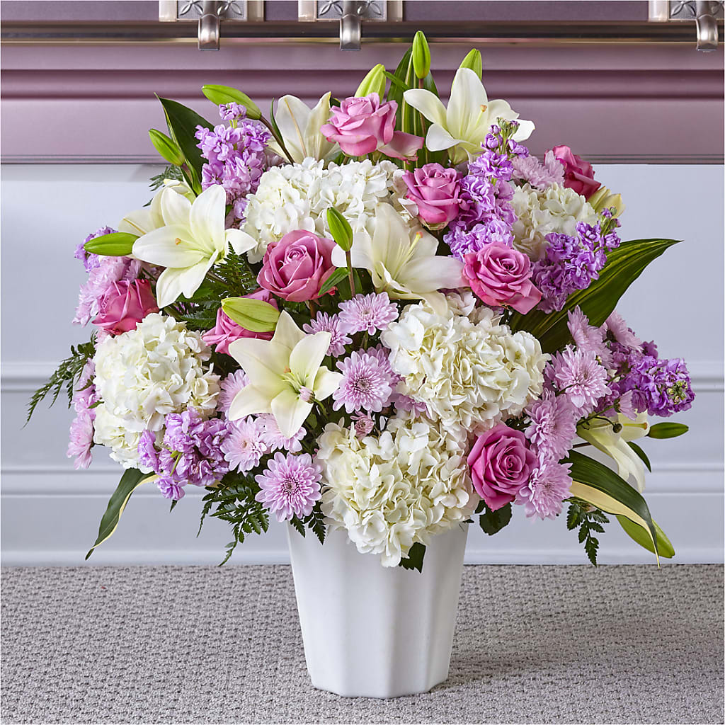 Heaven Sent Floor Basket – Mulhearn Flowers Llc, West Monroe LA