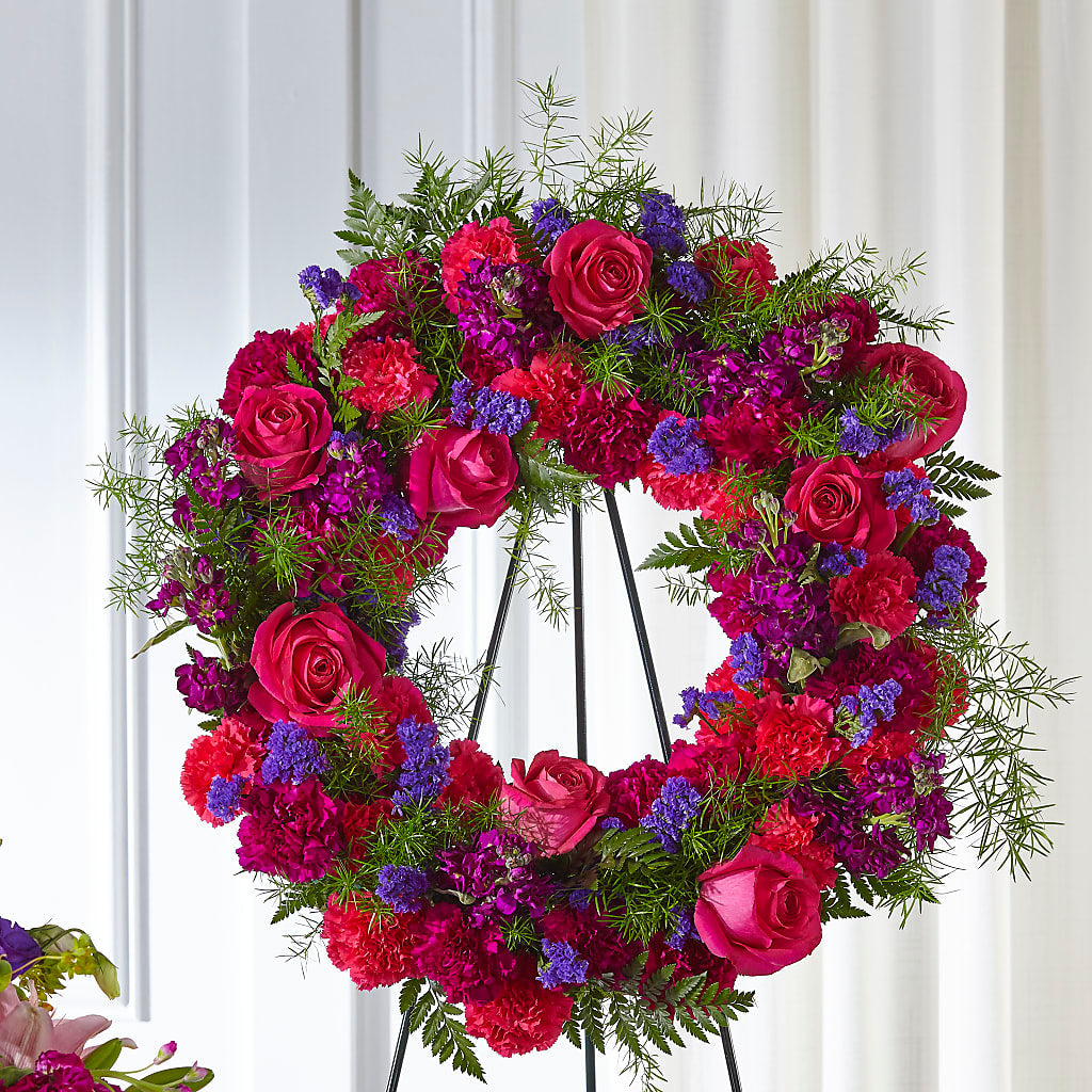 Calming Colors Wreath – Mulhearn Flowers Llc, West Monroe LA