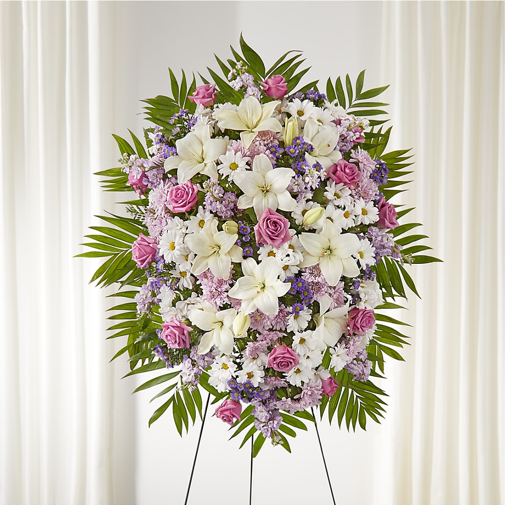 Surrounded by Love Standing Spray – Mulhearn Flowers Llc, West Monroe LA