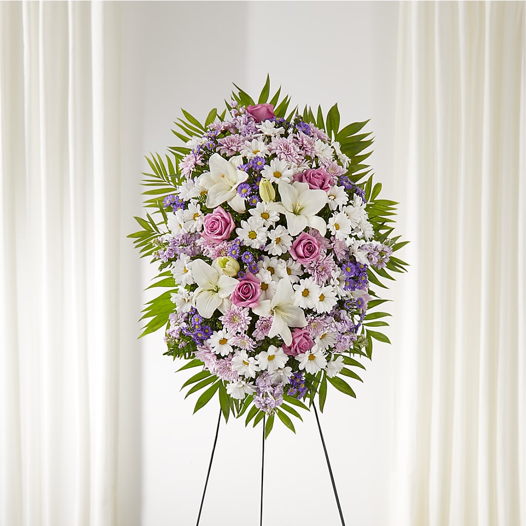 Surrounded by Love Standing Spray – Mulhearn Flowers Llc, West Monroe LA