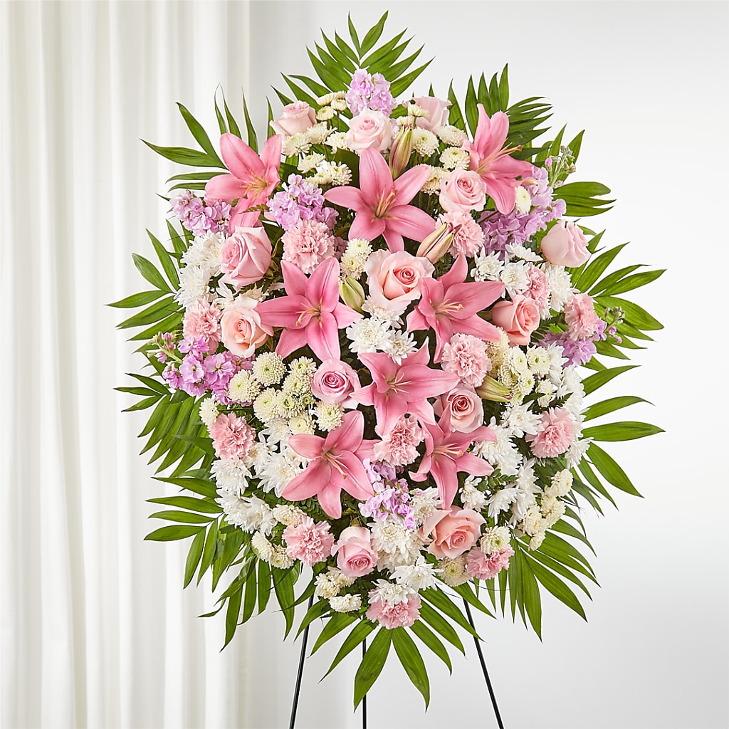 Offering Solace Standing Spray – Mulhearn Flowers Llc, West Monroe LA