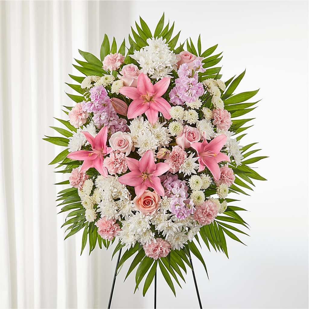 Offering Solace Standing Spray – Mulhearn Flowers Llc, West Monroe LA