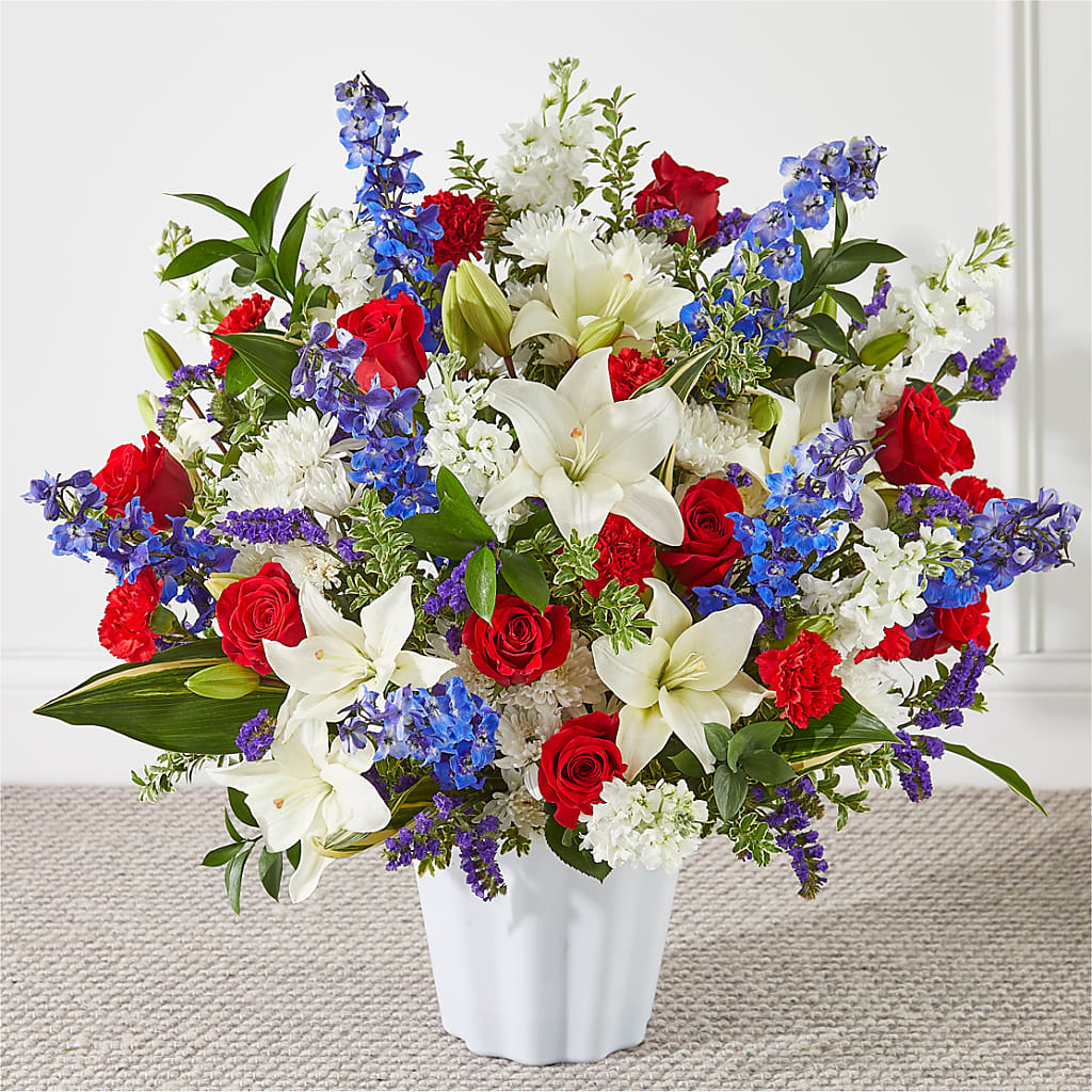 Consoled Floor Basket – Mulhearn Flowers Llc, West Monroe LA