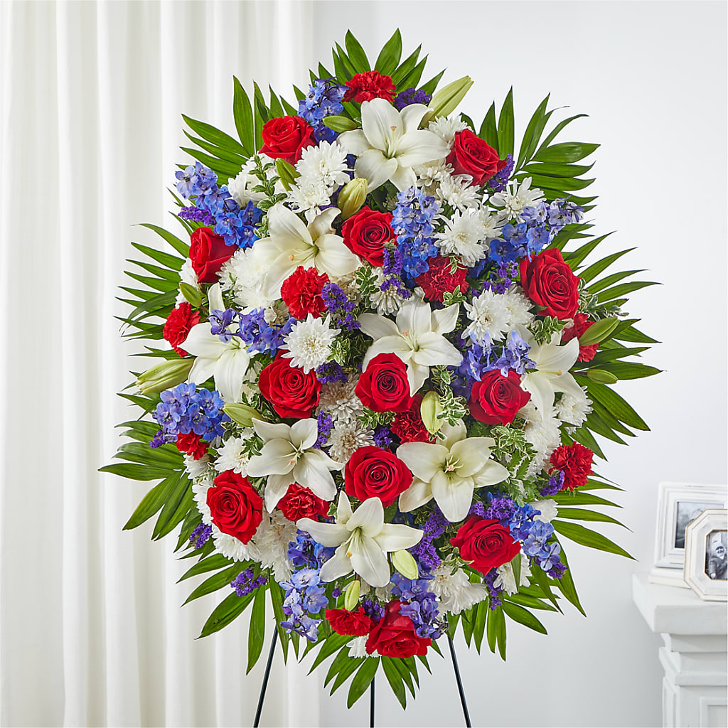Cherished Service Standing Spray – Mulhearn Flowers Llc, West Monroe LA