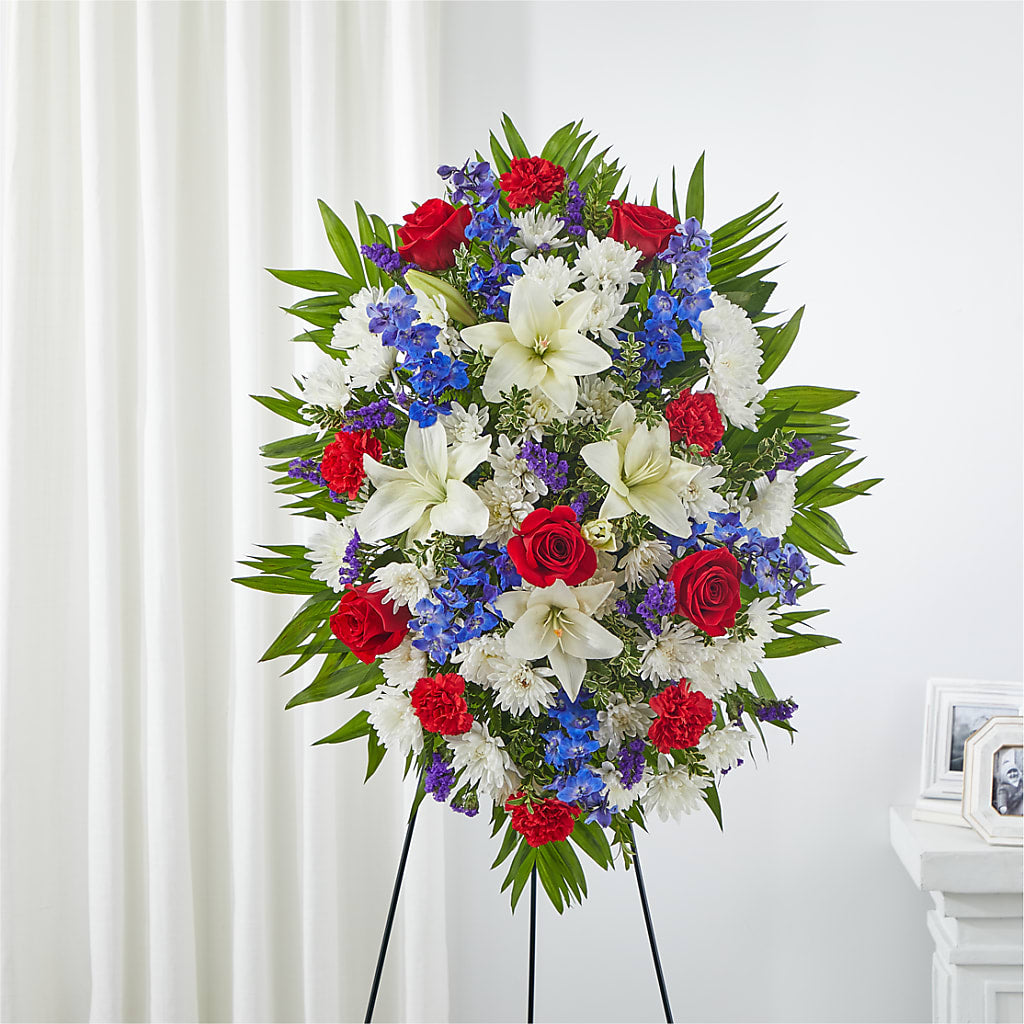 Cherished Service Standing Spray – Mulhearn Flowers Llc, West Monroe LA