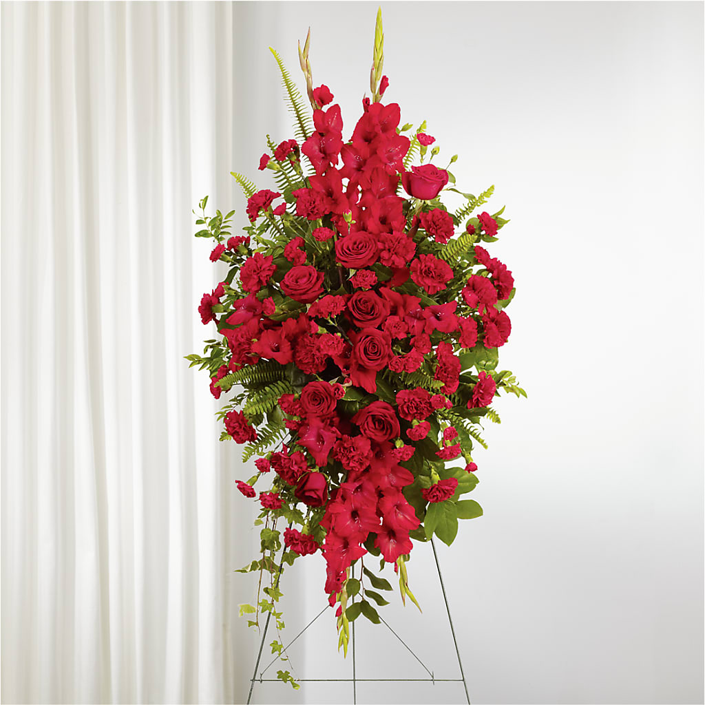 From the Heart Standing Spray – Mulhearn Flowers Llc, West Monroe LA