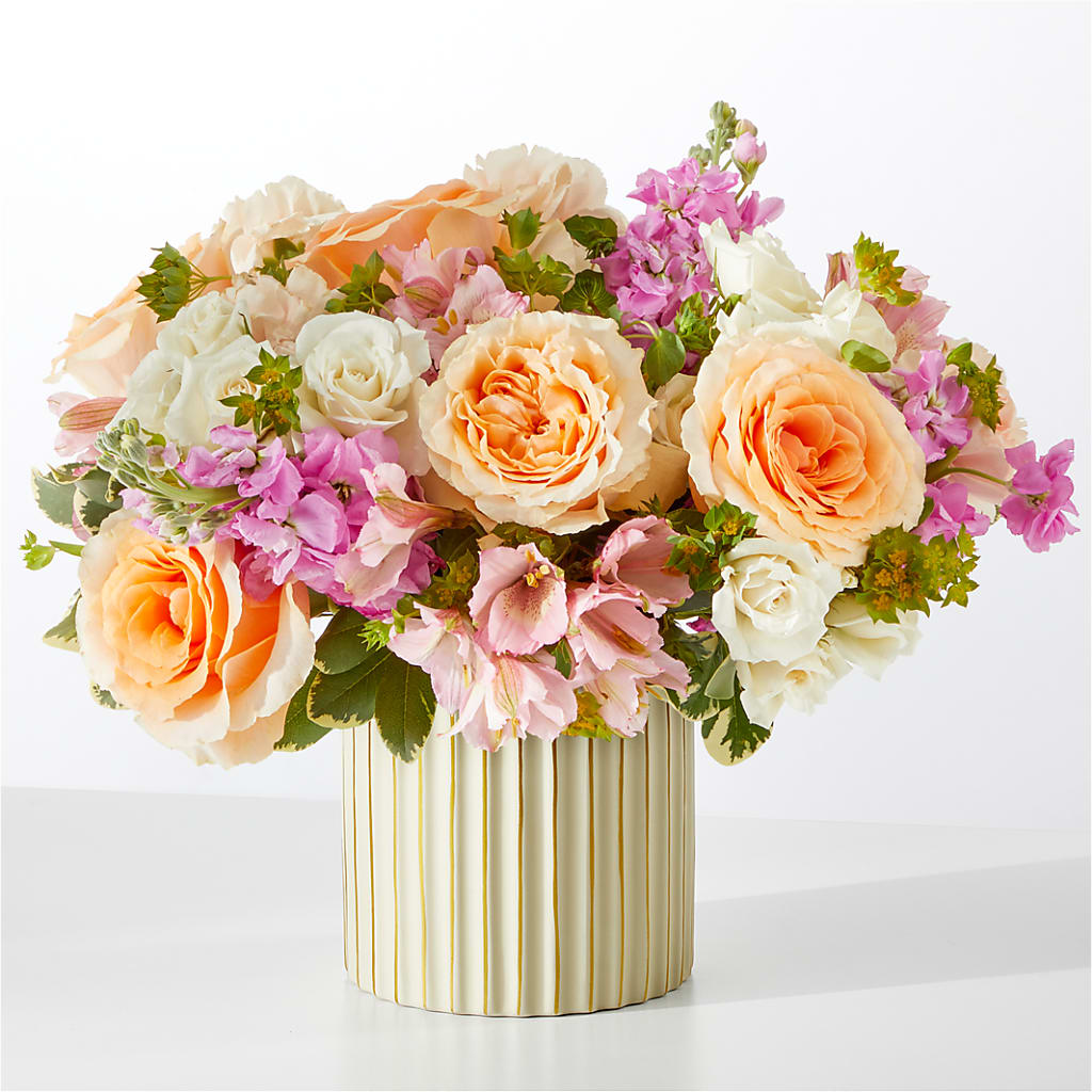 Paradise Bouquet with Ivory Vase – Mulhearn Flowers Llc, West Monroe LA