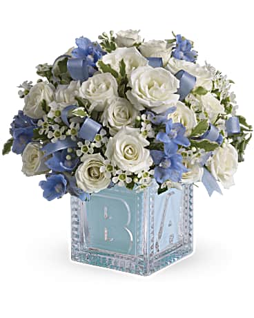BABY'S FIRST BLOCK - BLUE –  Mulhearn Flowers Llc, West Monroe LA