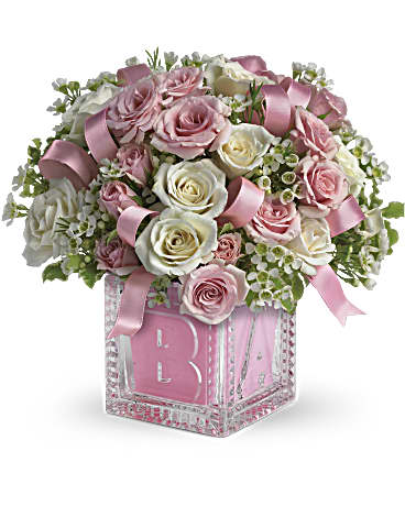 BABY'S FIRST BLOCK - PINK –  Mulhearn Flowers Llc, West Monroe LA
