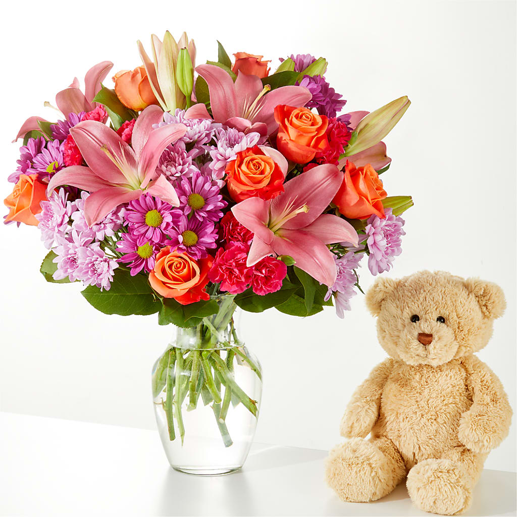 One and Only Bouquet and Bear Bundle –  Mulhearn Flowers Llc, West Monroe LA