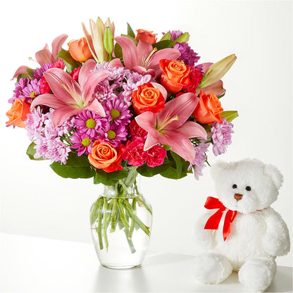 One and Only Bouquet and Bear Bundle –  Mulhearn Flowers Llc, West Monroe LA