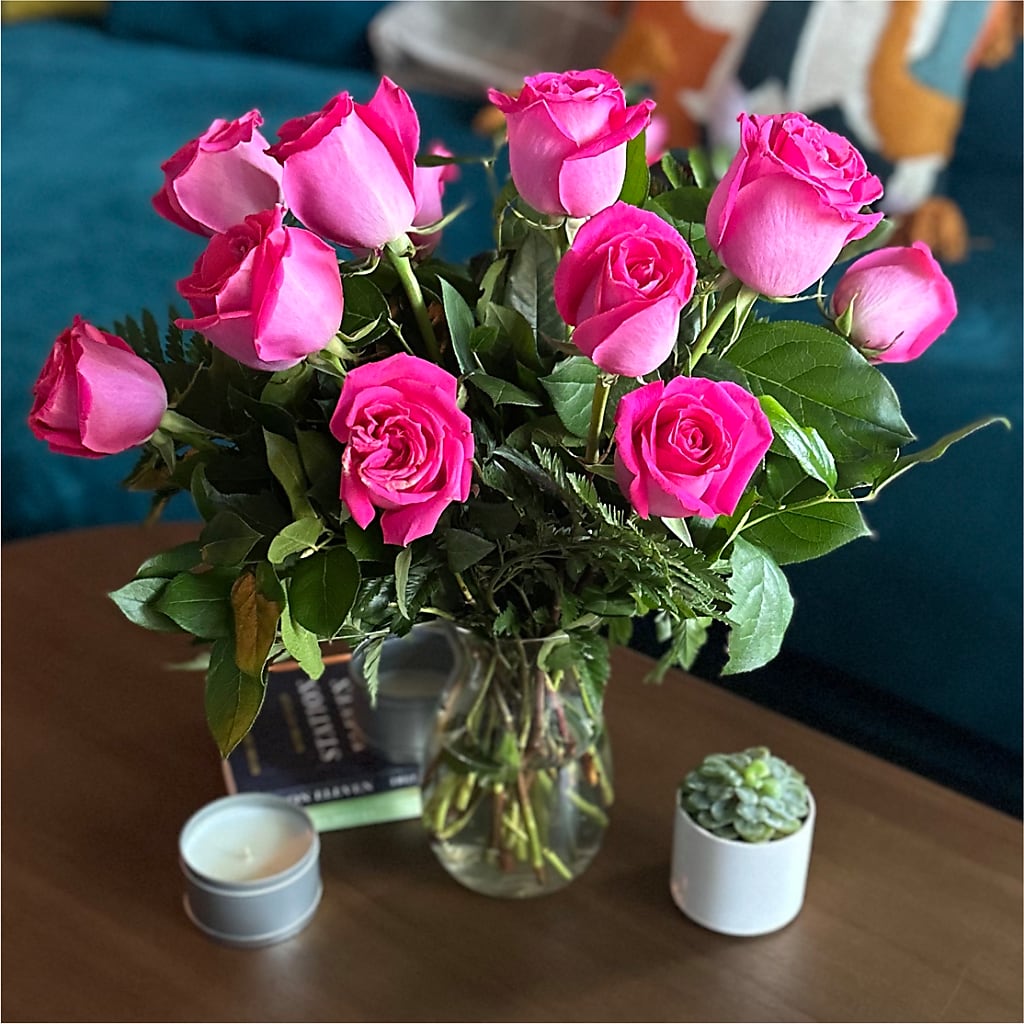 Long Stem Pink Rose Bouquet –  Mulhearn Flowers Llc, West Monroe LA