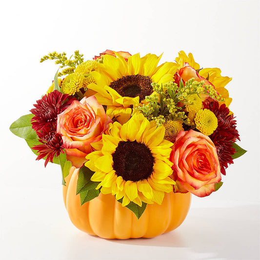 Golden Gourd Pumpkin Bouquet –  Mulhearn Flowers Llc, West Monroe LA
