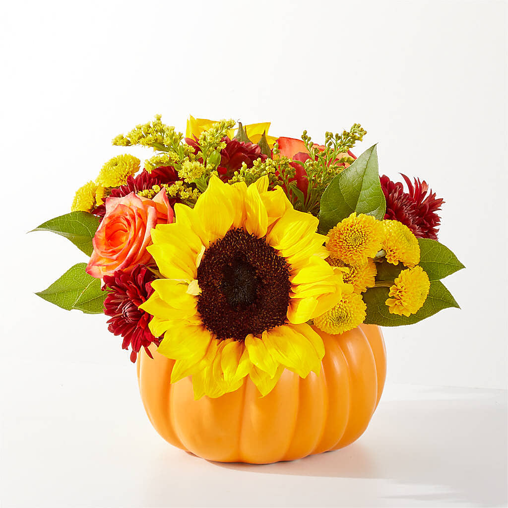 Golden Gourd Pumpkin Bouquet –  Mulhearn Flowers Llc, West Monroe LA