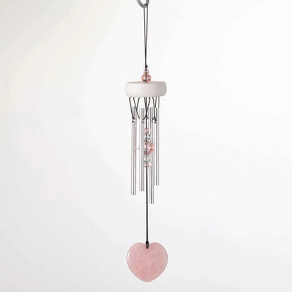 Rose Quartz Heart Chime –  Mulhearn Flowers Llc, West Monroe LA
