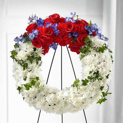 Patriotic Passion Wreath –  Mulhearn Flowers Llc, West Monroe LA