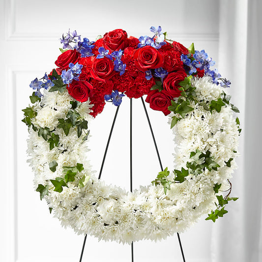 Patriotic Passion Wreath –  Mulhearn Flowers Llc, West Monroe LA