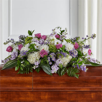 Meadows of Serenity Casket Spray –  Mulhearn Flowers Llc, West Monroe LA
