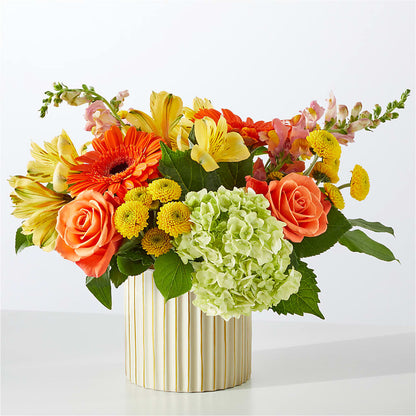 Autumn Sunshine Bouquet with Ivory Vase –  Mulhearn Flowers Llc, West Monroe LA