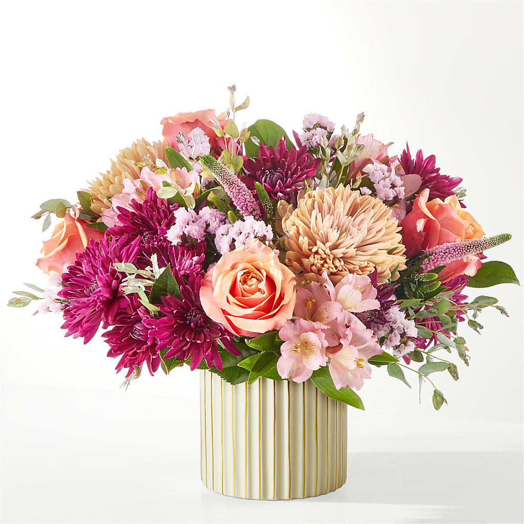Berry Cobbler Bouquet with Ivory Vase –  Mulhearn Flowers Llc, West Monroe LA