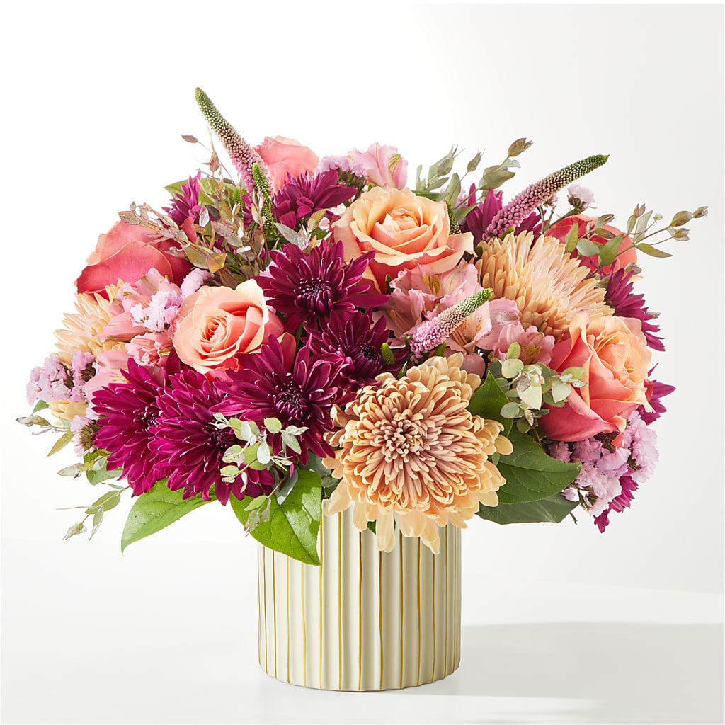 Berry Cobbler Bouquet with Ivory Vase –  Mulhearn Flowers Llc, West Monroe LA