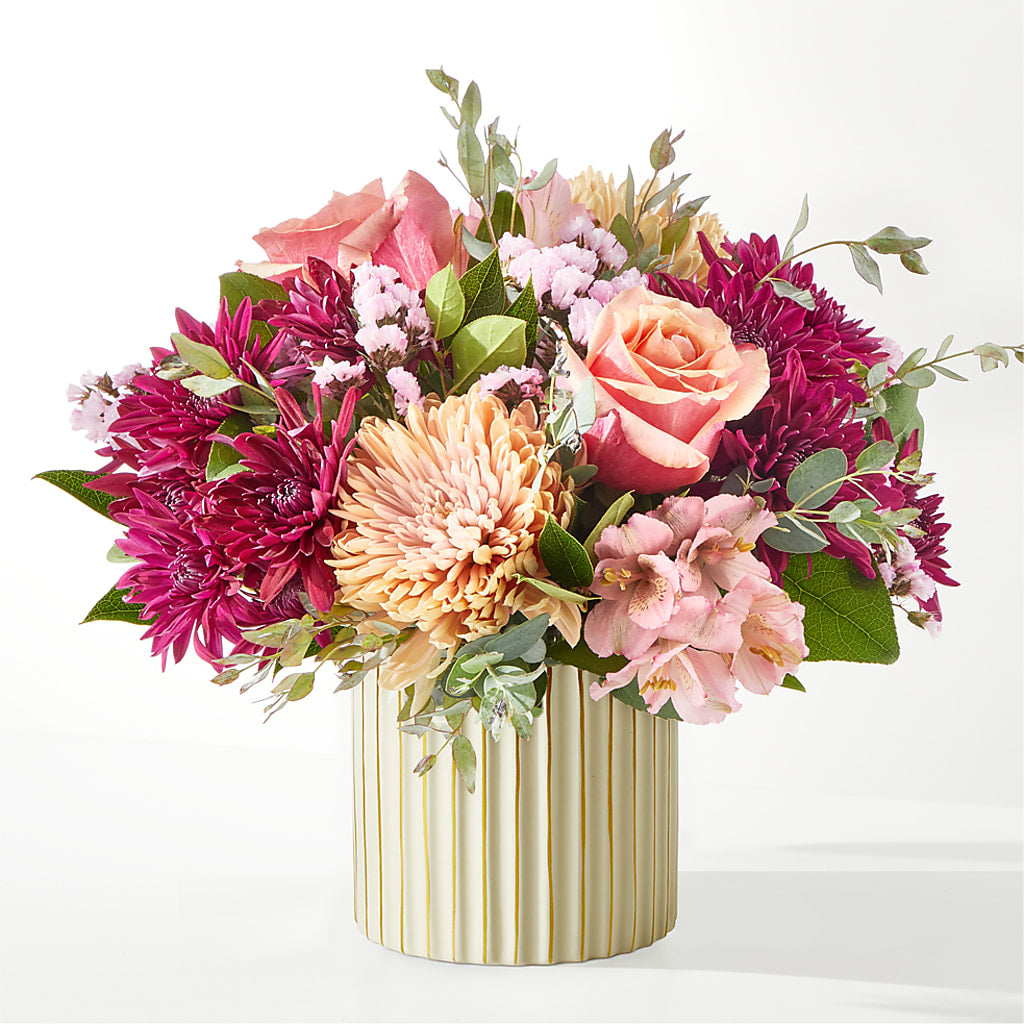 Berry Cobbler Bouquet with Ivory Vase –  Mulhearn Flowers Llc, West Monroe LA