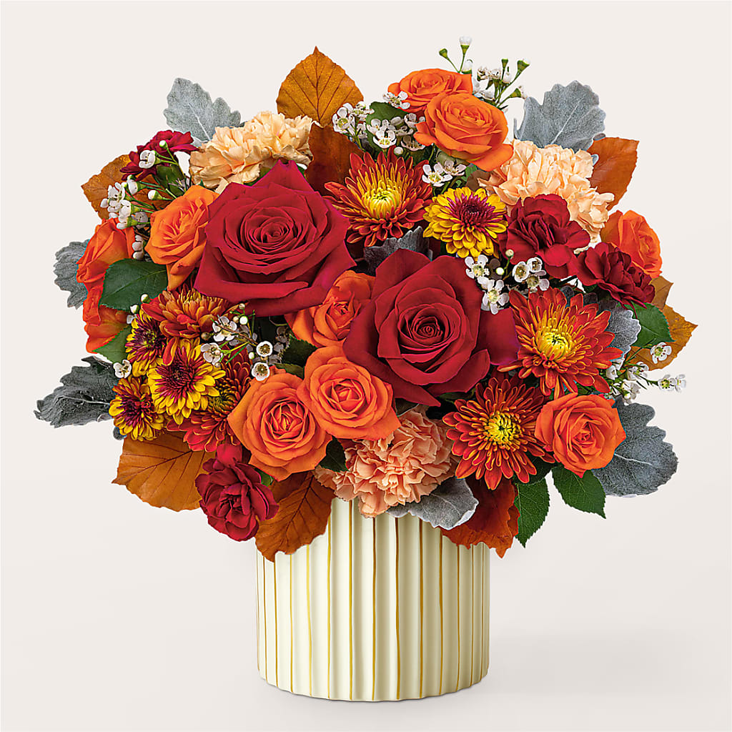 Merlot Bouquet with Ivory Vase –  Mulhearn Flowers Llc, West Monroe LA