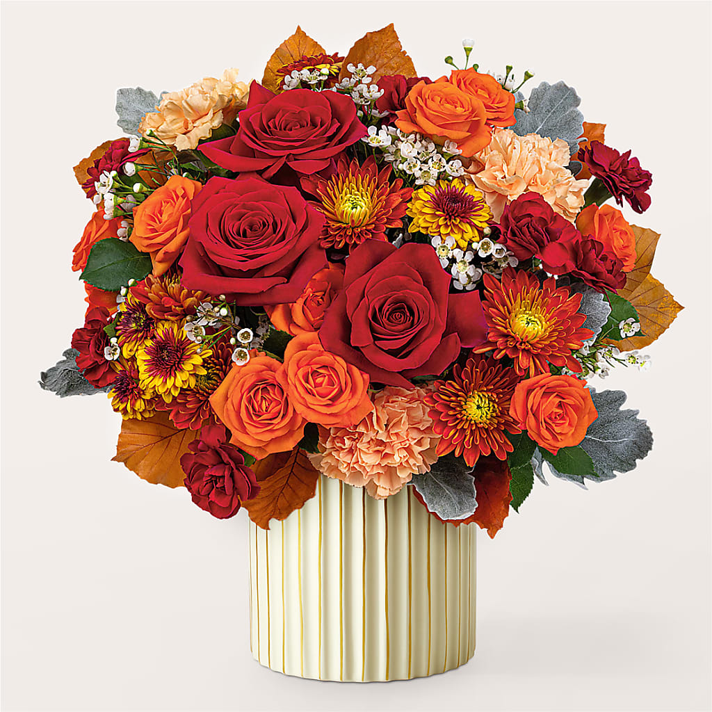 Merlot Bouquet with Ivory Vase –  Mulhearn Flowers Llc, West Monroe LA