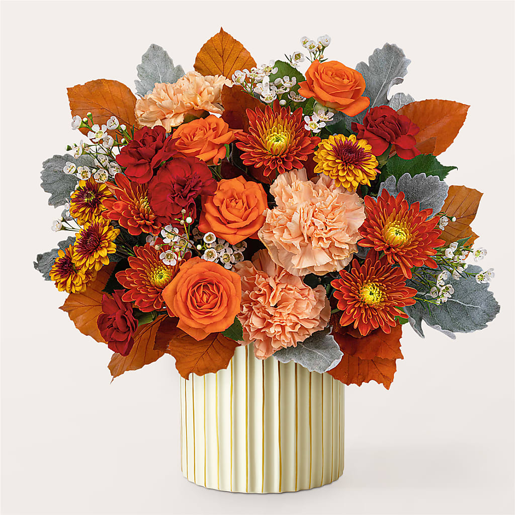 Merlot Bouquet with Ivory Vase –  Mulhearn Flowers Llc, West Monroe LA