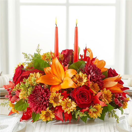 Autumn's Embrace Centerpiece –  Mulhearn Flowers Llc, West Monroe LA