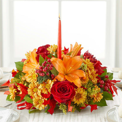 Autumn's Embrace Centerpiece –  Mulhearn Flowers Llc, West Monroe LA
